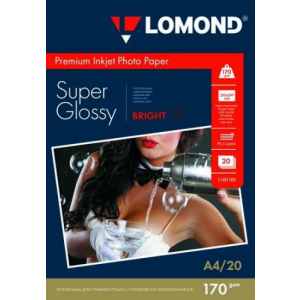 Бумага Lomond 1101101 A4 суперглянцевая фотобумага, 170г/м2, 20 листов