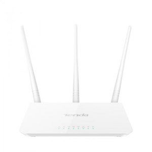 Роутер Tenda F3 Wi-Fi IEEE802.11/b/g/n, 300 Мбит/с, 2.4 ГГц, 3хLAN, белый
