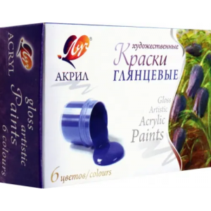 ЛУЧ Краски акриловые художественные, 6 цветов