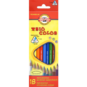Koh-I-Noor Карандаши цветные "Triocolor", 18 цветов