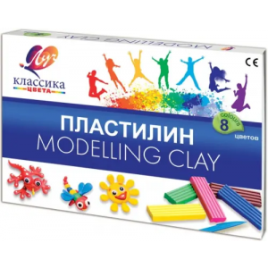 Луч Пластилин "Классика", 8 цветов