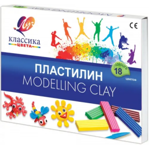 Пластилин, Луч, 18 цветов."Классика"