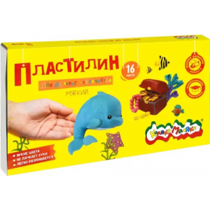 Пластилин "Каляка-Маляка", 16 цветов, стек