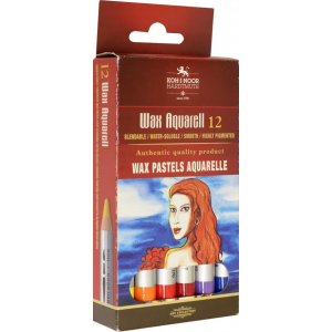 Карандаши цветные пастельные koh-i-noor “wax aquarell“, 12 цветов, акварельные, восковые