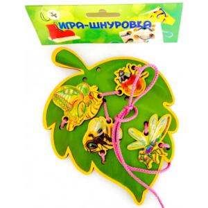 Нескучные игры Шнуровка "Листочек"