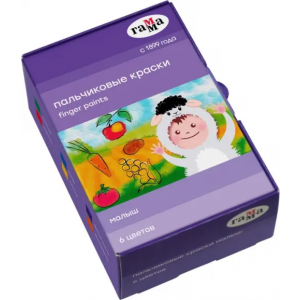 Гамма Краски пальчиковые "Малыш. Naturals", 6 цветов