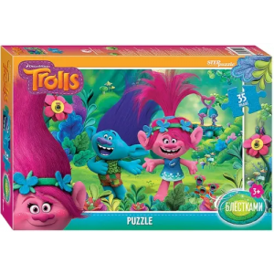 Step Puzzle Пазл "Trolls. Глиттер" 35 элементов
