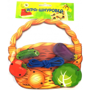 Нескучные игры Шнуровка "Корзина с овощами"