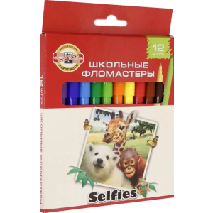 Koh-I-Noor Набор школьных фломастеров "Selfies", 12 цветов