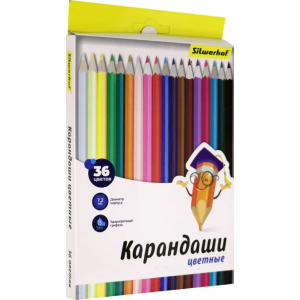 Карандаши цветные Silwerhof Народная коллекция шестигранные 18 цветов