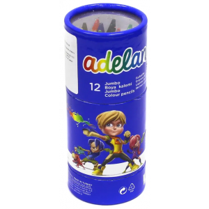 Карандаши цветные "Adel Jumbo", 12 цветов