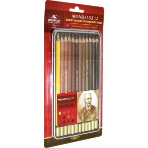 Koh-I-Noor Карандаши акварельные Mondeluz, коричневые оттенки, 12 цветов