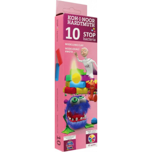 Пластилин stop bacteria, 10 цветов Koh-i-Noor