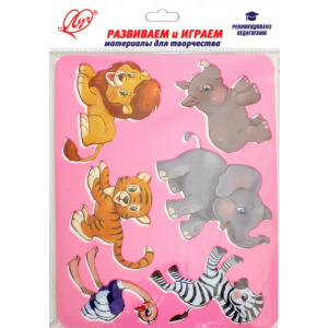 Луч Трафарет фигурный Веселые зверята
