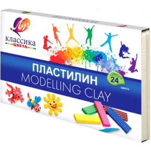 Луч Пластилин "Классика", 24 цвета