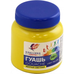 Луч Гуашь желтая светлая