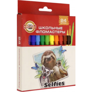 Koh-I-Noor Набор школьных фломастеров "Selfies", 24 цвета