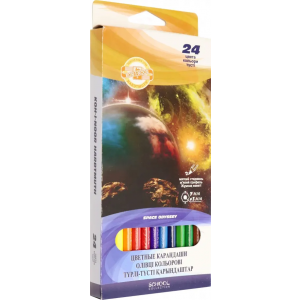 Карандаши цветные Koh-I-Noor 7 Чудес света, набор 24 цвета (3654)