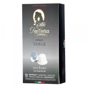 Кофе в капсулах CARRARO Don Cortez Dolce, капсулы, совместимые с кофемашинами NESPRESSO®, крепость 5, 10 шт