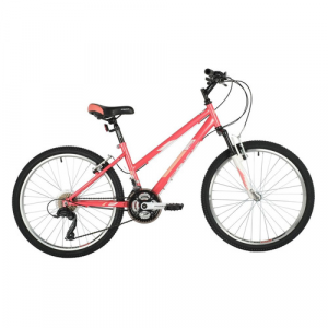 Велосипед FOXX Salsa (2021), горный (подростковый), рама 12", колеса 24", розовый, 15.7кг [24shv.salsa.12pk1]
