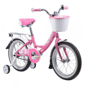 Велосипед NOVATRACK Girlish Line (2019), городской (детский), колеса 16", розовый, 9.6кг [165agirlish.pn9]