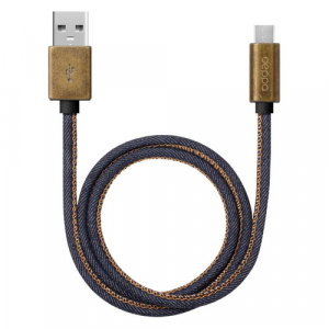 Кабель USB-MicroUSB 1.2m Deppa (72276) медь джинса