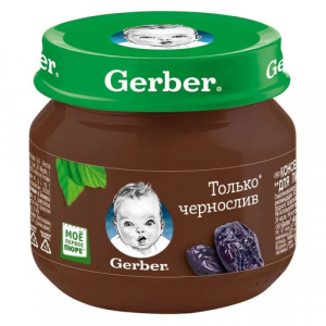 Пюре Gerber только чернослив с 4 месяцев