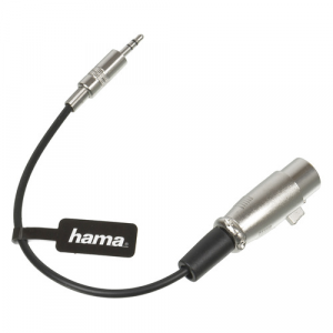 Кабель Jack 3.5 M-XLR F 0.1м (Hama H-41908), разъем для акустической системы