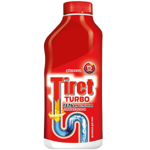 Гель Tiret "Turbo", для удаления засоров в канализационных трубах