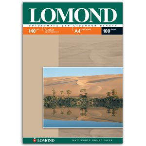 Фотобумага Lomond A4, 140гр, 100л белый матовое для струйной печати (0102074)