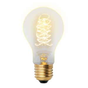 Лампа накаливания Uniel IL-V-A60-40/GOLDEN/E27 CW01 серия Vintage с цоколем E27 и мощностью 40 вт . Форма A. Форма нити CW, 1шт, UL-00000475