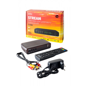Цифровая ТВ-приставка PERFEO PF_A4351 "STREAM" DVB-T2/C для цифр.TV, Wi-Fi, IPTV, HDMI, 2 USB, DolbyDigital, пульт ДУ, 1шт 18428