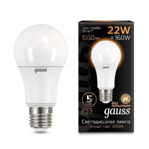 Лампа светодиодная Gauss 102502122 A70 22W E27 3000K