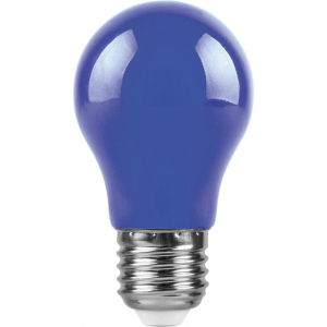 Лампа светодиодная, (3W) 230V E27 синий, LB-375, 1шт, Feron, 25923