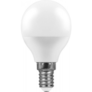 Лампа светодиодная LB-95 Шарик E14 7W 6400K, 1шт, Feron, 25480