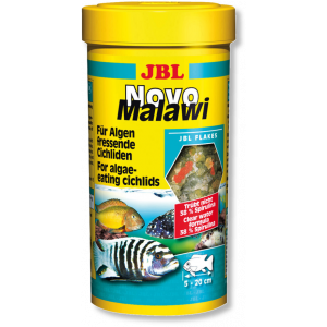 JBL NovoMalawi Основной корм для водорослеядных цихлид, хлопья, 170 гр