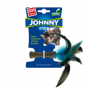Игрушка для кошек Прессованная кошачья мята с пером GiGwi Johnny Stick