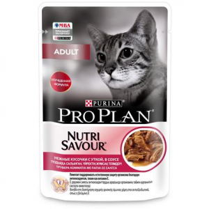 Корм для кошек PRO PLAN Nutri Savour взрослых с уткой