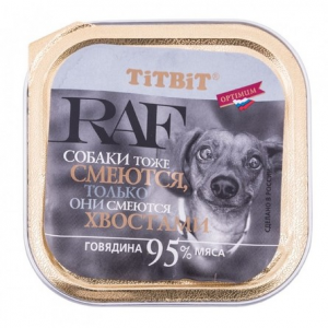 Консервы для собак Titbit RAF Говядина