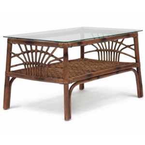 Кофейный стол Тетчер из ротанга Secret De Maison Kavanto 83 х 53 х 47 см коричневый антик