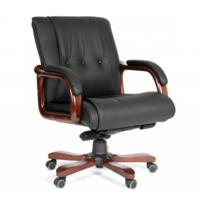 Компьютерное кресло Chairman 653M черная кожа