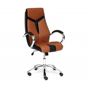 Компьютерное кресло Тетчер Gloss хром / коричневый/черный