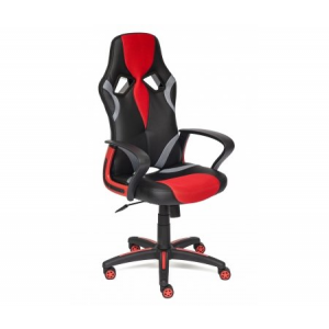 Компьютерное кресло Тетчер Runner черное / красное 36-6 / tw-08 / tw-12 кожзам / ткань
