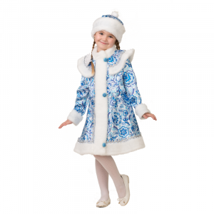 Карнавальный костюм Снегурочка Гжель 2 Jeanees