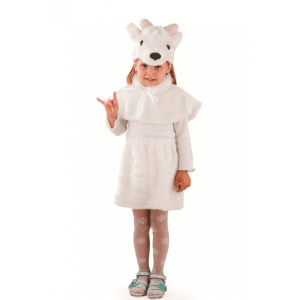 Карнавальный костюм Козочка белая (мех) Батик
