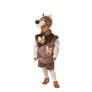 Карнавальный костюм Волчонок Зубастик (плюш) Батик