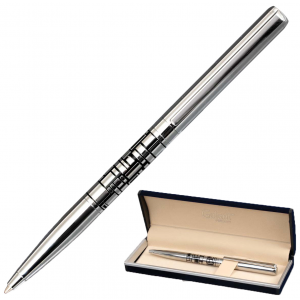 Подарочная шариковая ручка Galant «Basel» 141665 Серебристый/Черный