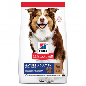Сухой корм для собак Hill's Science Plan Mature Adult 7+ Medium, ягненок и рис, 2,5кг