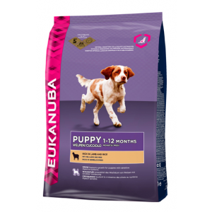 Сухой корм для щенков Eukanuba "Puppy" ягненок с рисом