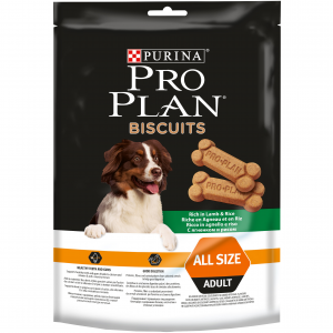 Лакомство для собак PRO PLAN Biscuits All Size Adult, косточки, с ягненком и рисом, 175г